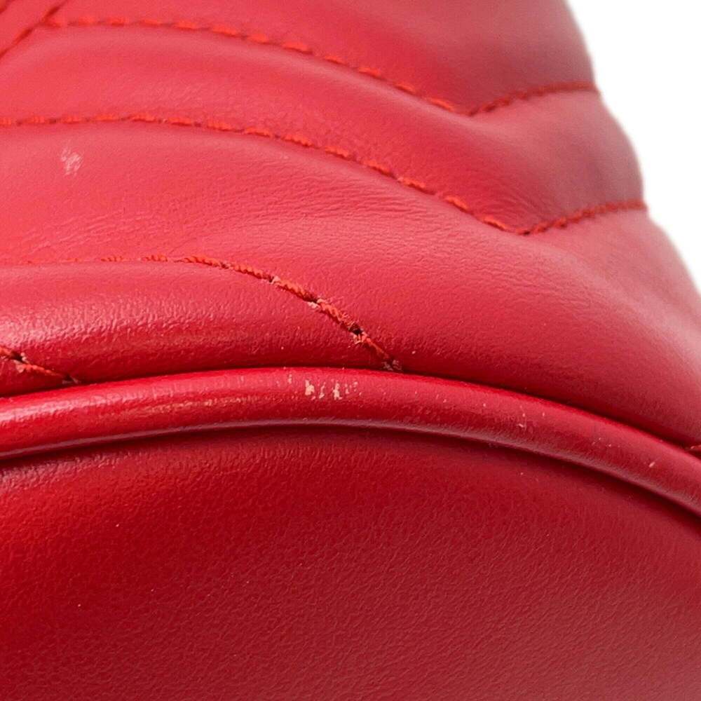 GUCCI Red GG Marmont Shoulder Bag - Picture 10 of 16